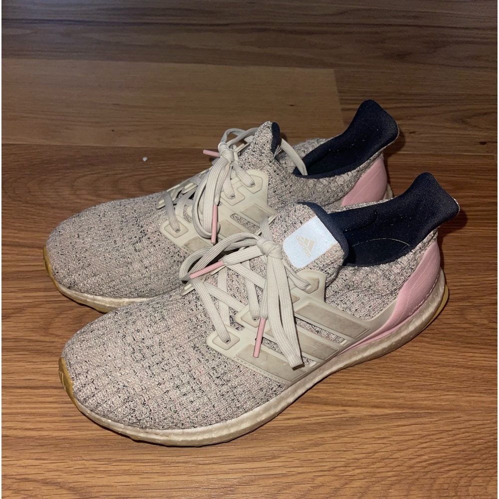 Adidas ultra boost, size 7.5-8 in women’s (kids size 6.5), pink